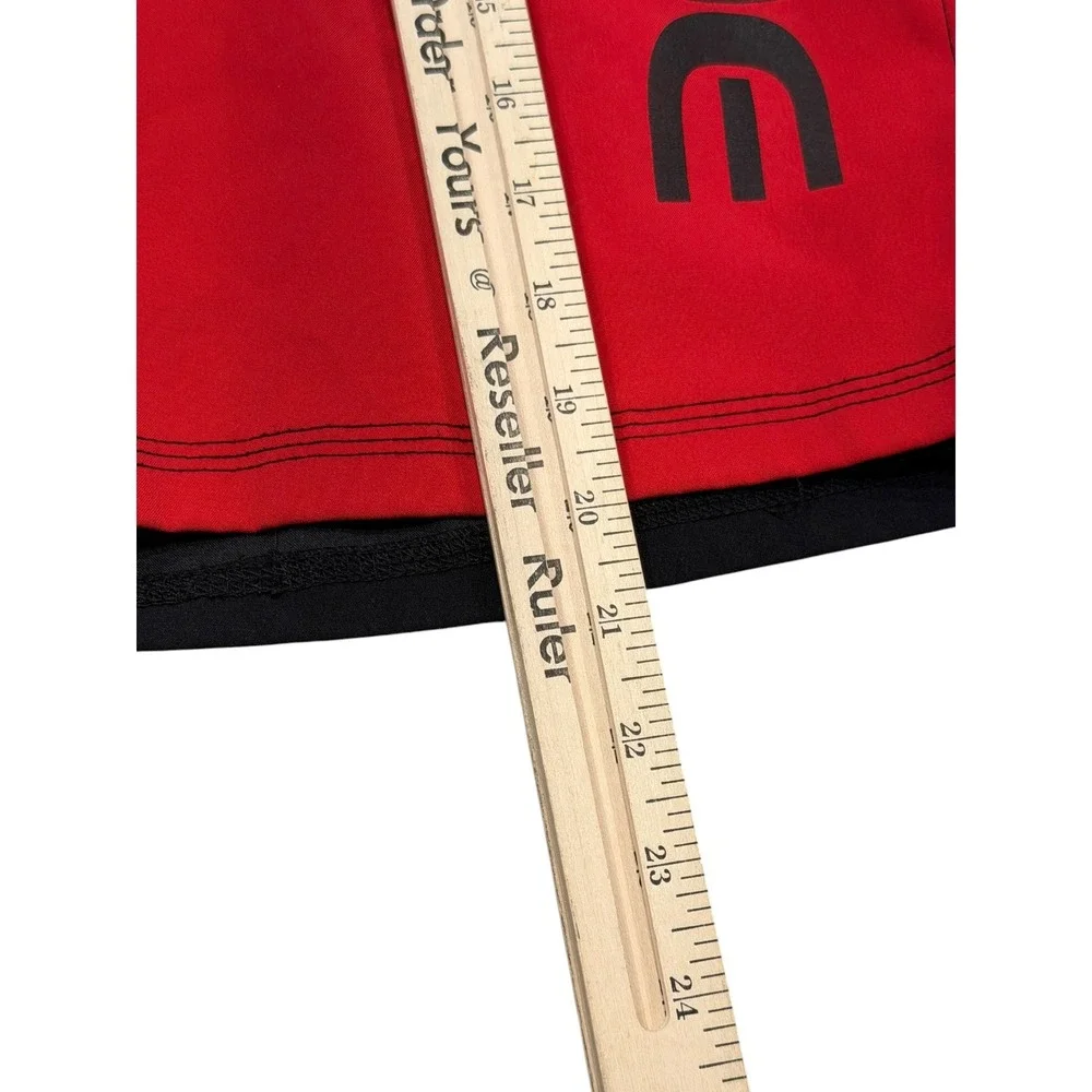 Rogue Fitness Board Shorts Mens 34 Red Black Split Two Tone CrossFit Training